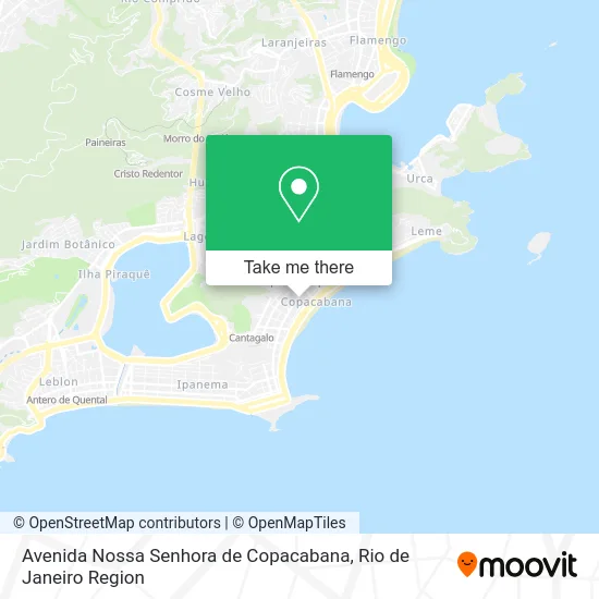 Avenida Nossa Senhora de Copacabana map