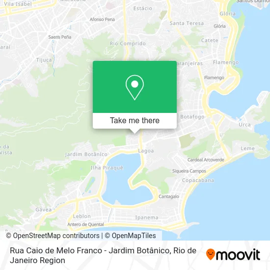 Rua Caio de Melo Franco - Jardim Botânico map