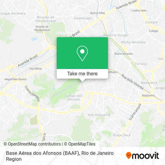 Base Aérea dos Afonsos (BAAF) map