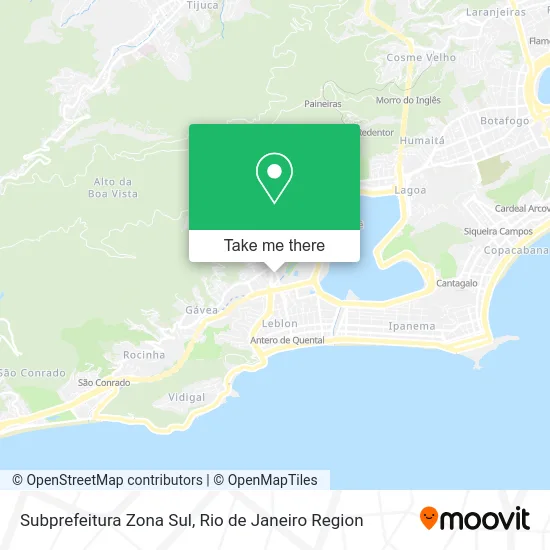 Subprefeitura Zona Sul map