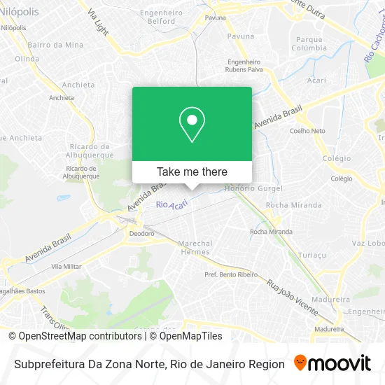 Subprefeitura Da Zona Norte map