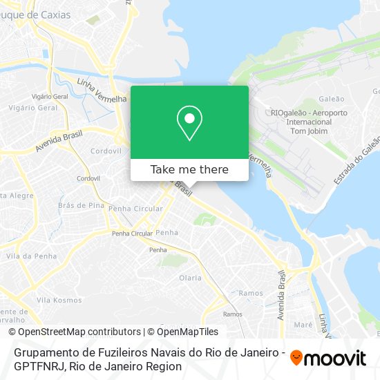 Mapa Grupamento de Fuzileiros Navais do Rio de Janeiro - GPTFNRJ