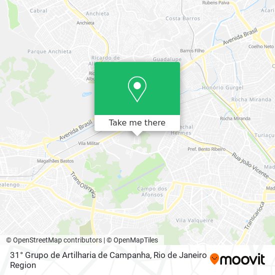31° Grupo de Artilharia de Campanha map