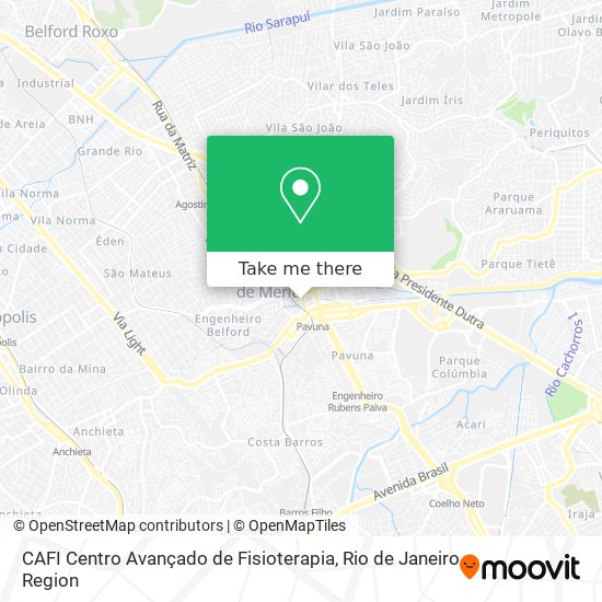 CAFI Centro Avançado de Fisioterapia map