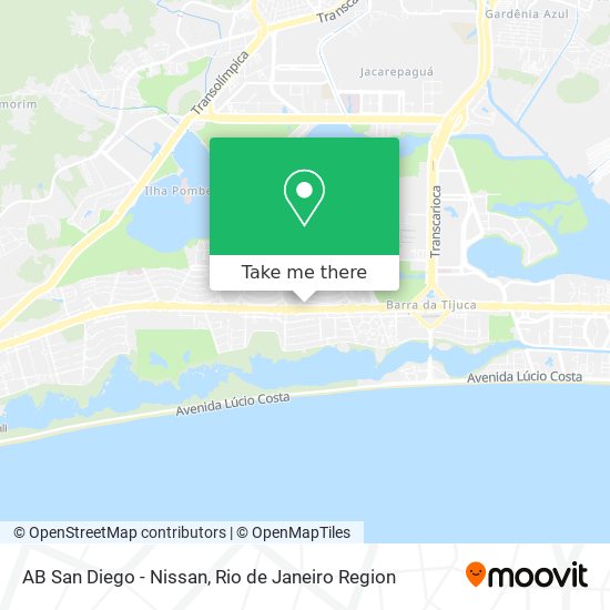 AB San Diego - Nissan map