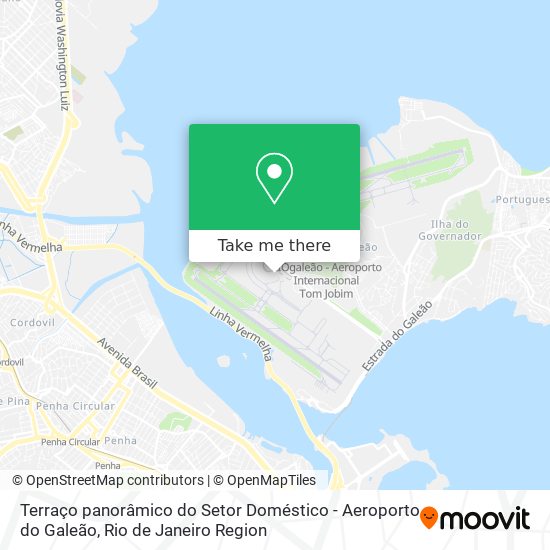 Mapa Terraço panorâmico do Setor Doméstico - Aeroporto do Galeão