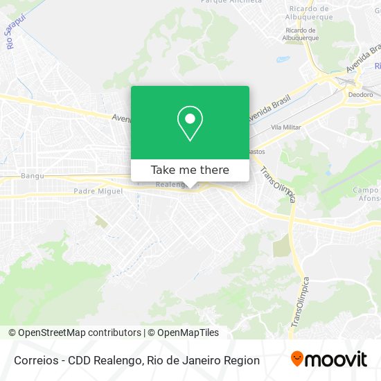 Correios - CDD Realengo map