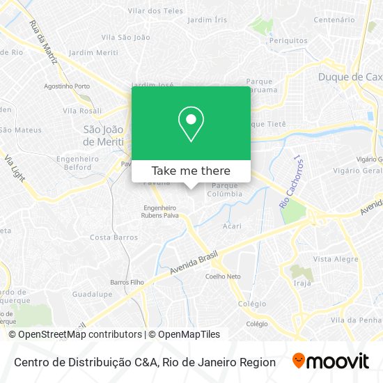 Centro de Distribuição C&A map