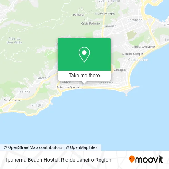 Ipanema Beach Hostel map