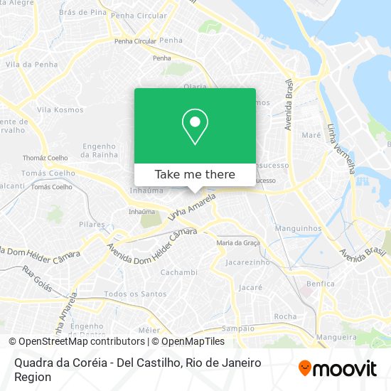 Quadra da Coréia - Del Castilho map