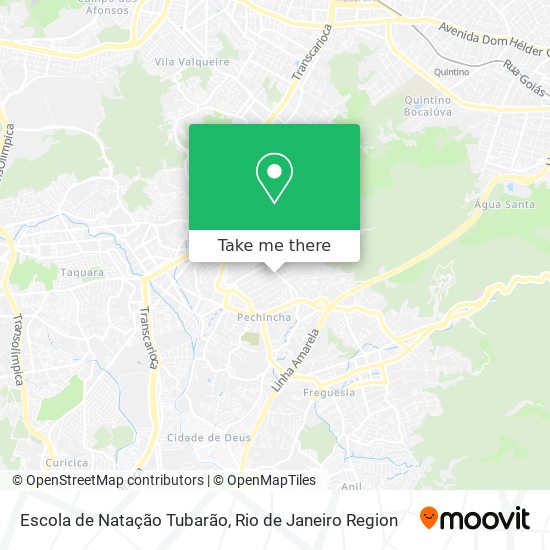 Mapa Escola de Natação Tubarão