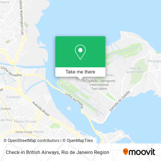 Check-in British Airways map