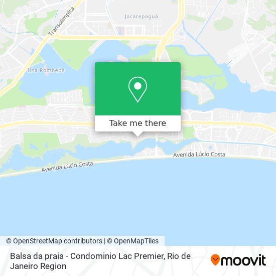 Mapa Balsa da praia - Condominio Lac Premier