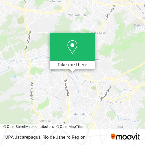 Mapa UPA Jacarepaguá