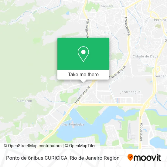 Ponto de ônibus CURICICA map