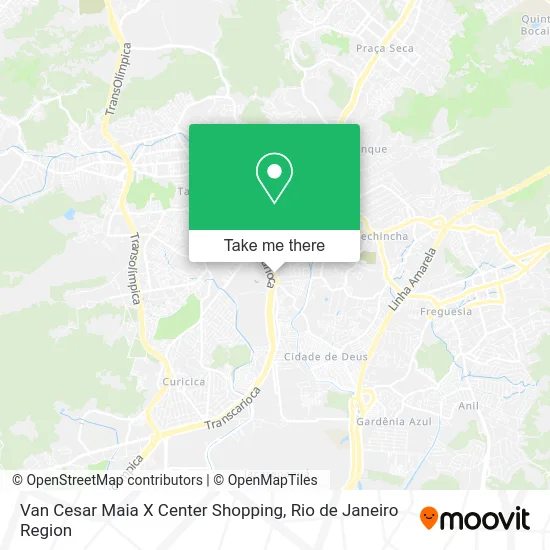 Van Cesar Maia X Center Shopping map