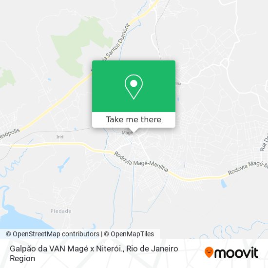 Galpão da VAN Magé x Niterói. map