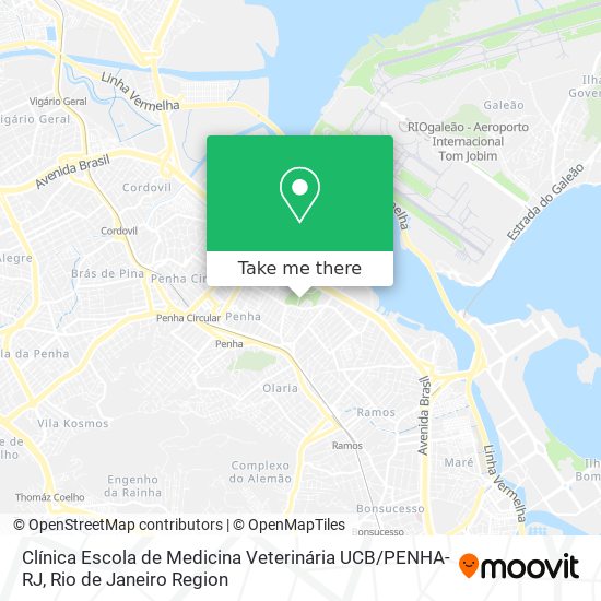 Clínica Escola de Medicina Veterinária UCB / PENHA-RJ map