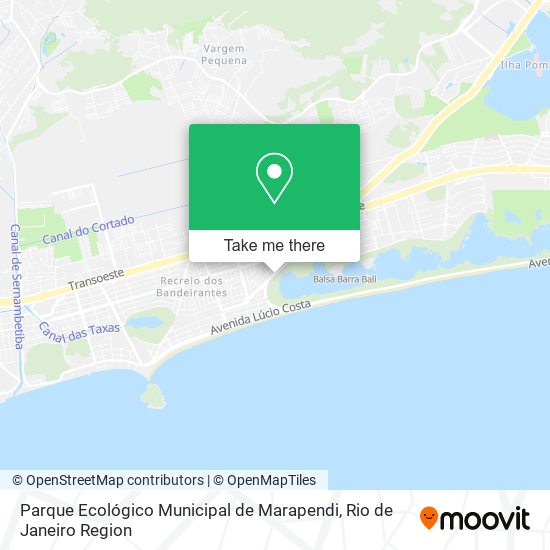 Mapa Parque Ecológico Municipal de Marapendi