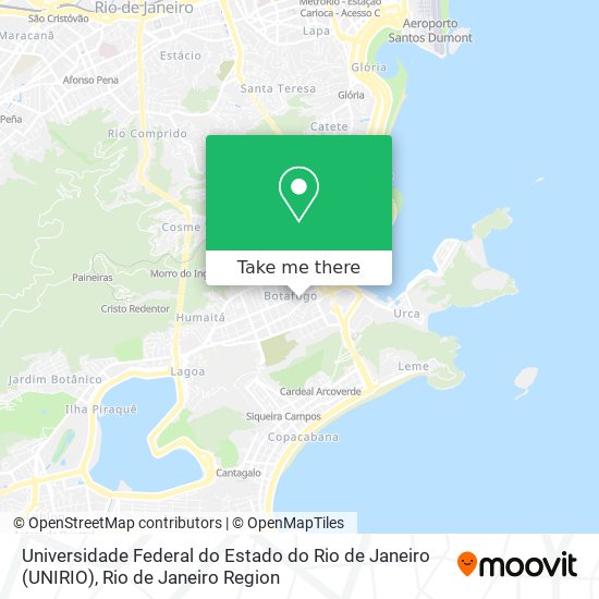 Mapa Universidade Federal do Estado do Rio de Janeiro (UNIRIO)