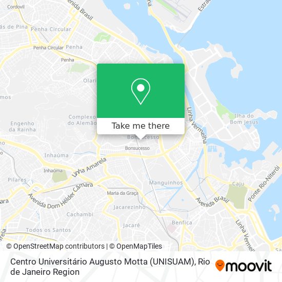 Centro Universitário Augusto Motta (UNISUAM) map