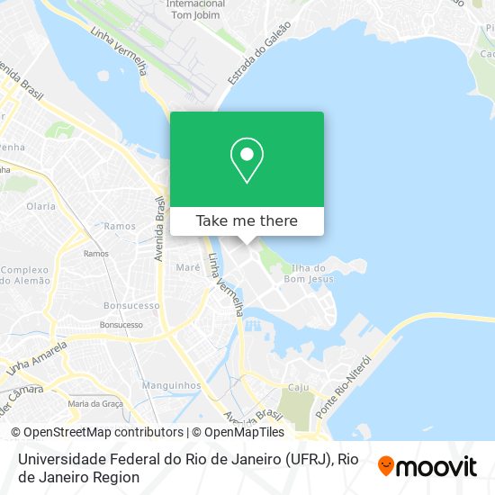 Mapa Universidade Federal do Rio de Janeiro (UFRJ)