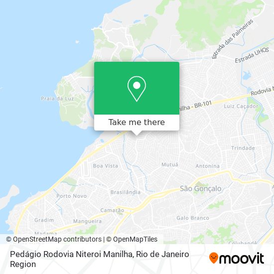 Mapa Pedágio Rodovia Niteroi Manilha