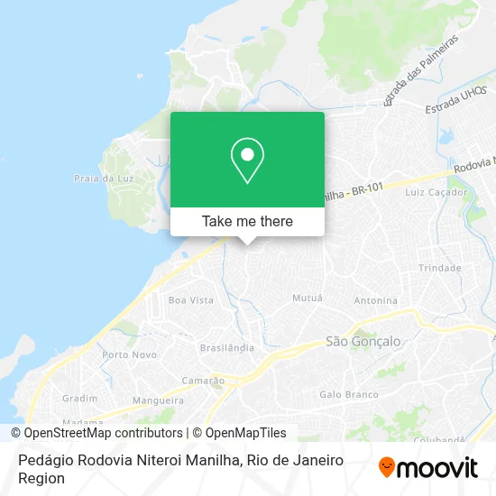 Pedágio Rodovia Niteroi Manilha map