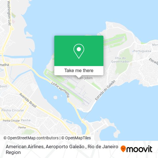 American Airlines, Aeroporto Galeão. map