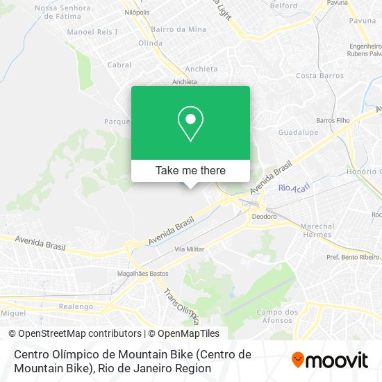 Mapa Centro Olímpico de Mountain Bike