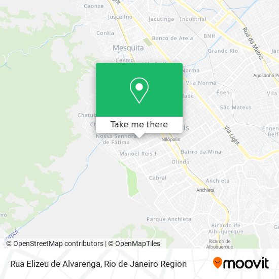 Mapa Rua Elizeu de Alvarenga