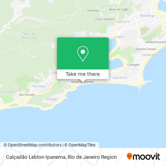 Calçadão Leblon-Ipanema map