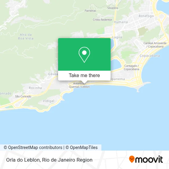 Orla do Leblon map