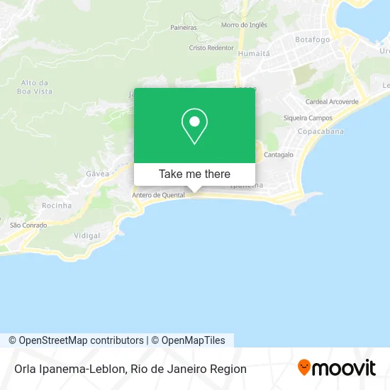 Orla Ipanema-Leblon map