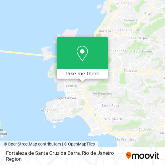 Mapa Fortaleza de Santa Cruz da Barra