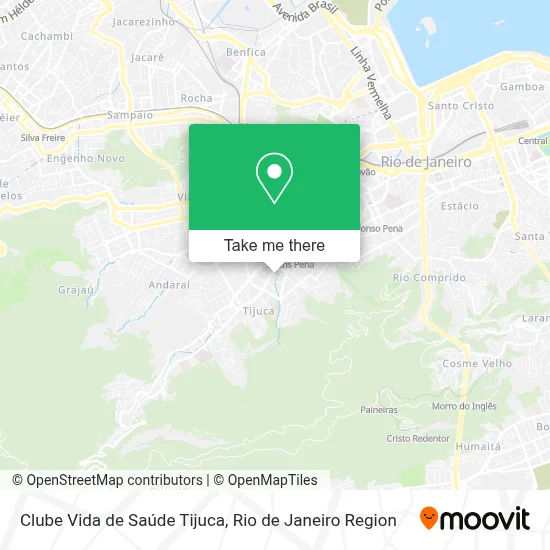 Clube Vida de Saúde Tijuca map