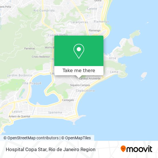 How to get to Hospital Copa Star in Copacabana by Bus, Metro or Train?