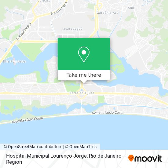 Mapa Hospital Municipal Lourenço Jorge