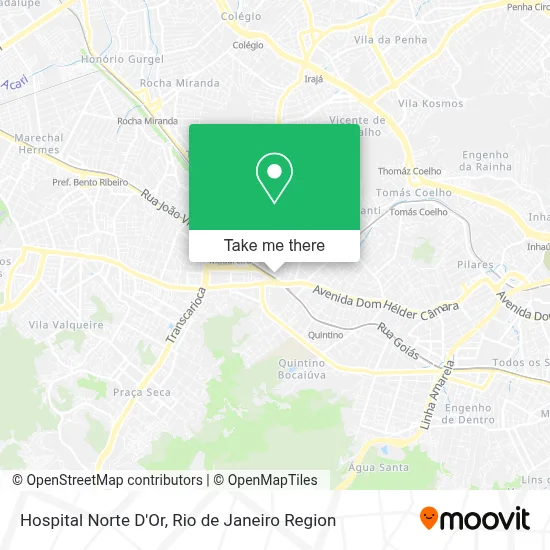 Hospital Norte D'Or map