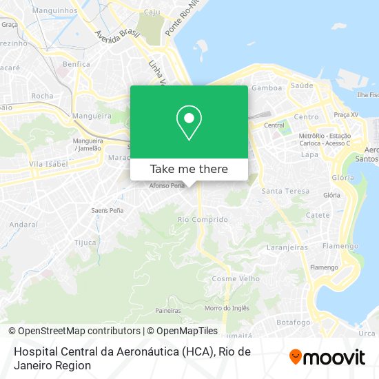 Mapa Hospital Central da Aeronáutica (HCA)