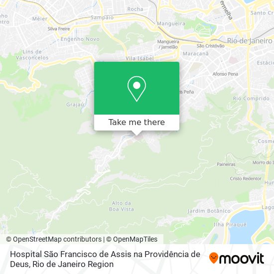 Hospital São Francisco de Assis na Providência de Deus map