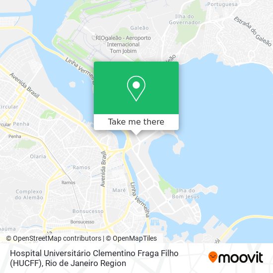 Mapa Hospital Universitário Clementino Fraga Filho (HUCFF)