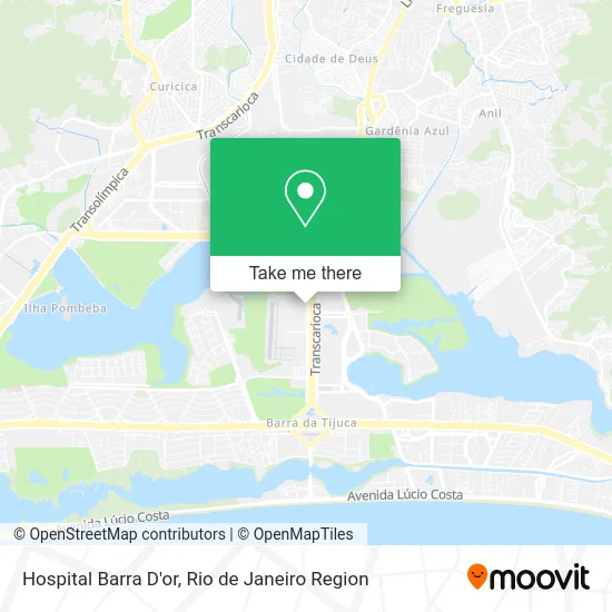 Hospital Barra D'or map