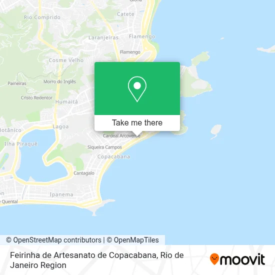 Feirinha de Artesanato de Copacabana map