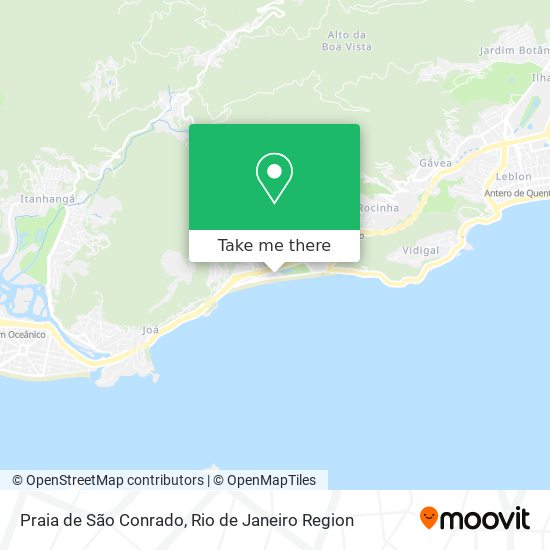 Praia de São Conrado map