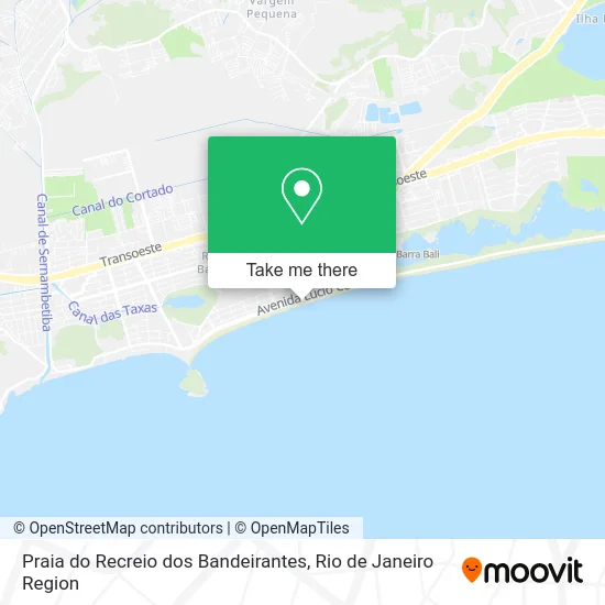 Praia do Recreio dos Bandeirantes map