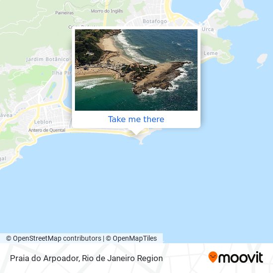 Praia do Arpoador map