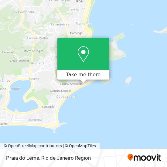 Praia do Leme map