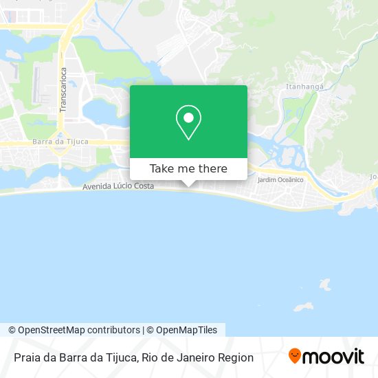 Praia da Barra da Tijuca map