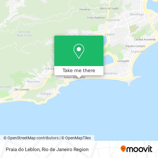 Mapa Praia do Leblon